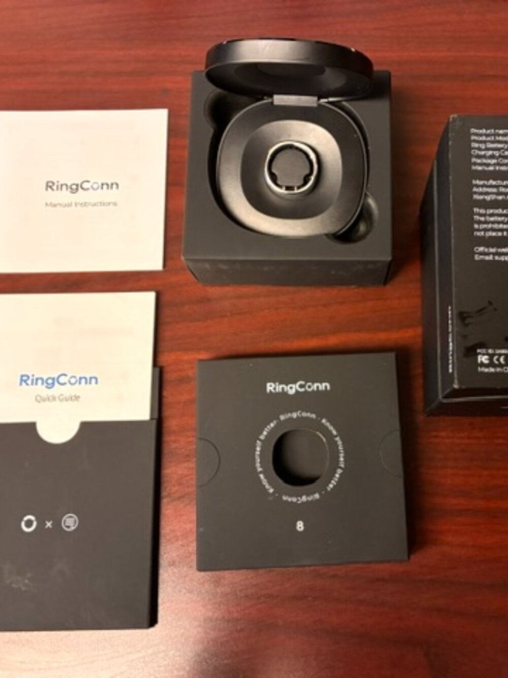 RingConn Smart Ring Fitness Sleep Health Tracker Gen 1 - Brushed Silver - Size 8